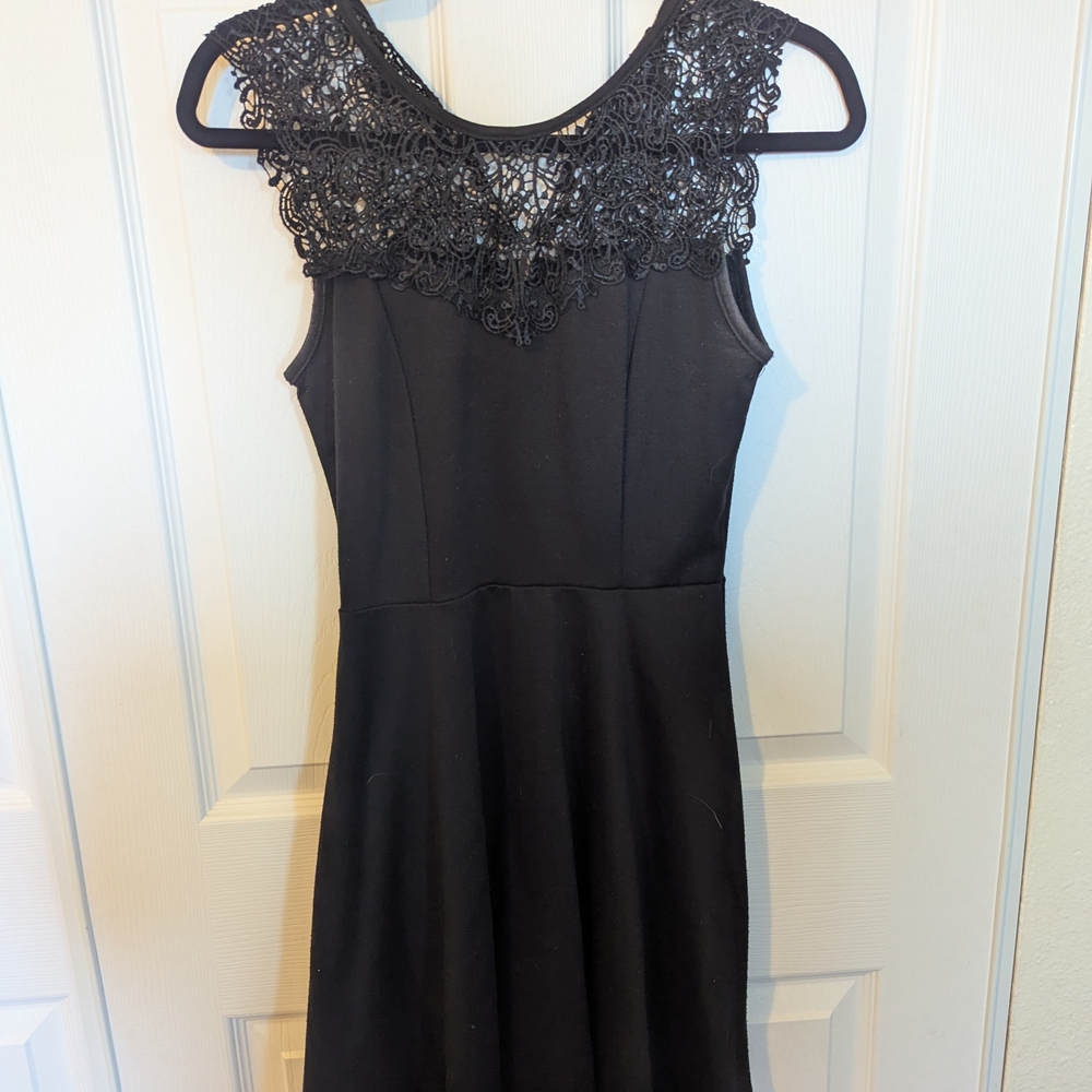 Charlotte Russe Black Lace Mini Dress